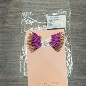 Mignonne Gavigan Magenta and Rose Gold Earrings